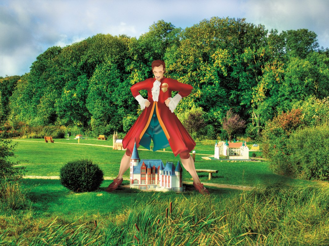 Gulliver in miniland M-V - the world is so small! Through Mecklenburg-Vorpommern in one day... // &copy; gemeinn&uuml;tzige AFW GmbH/miniland MV