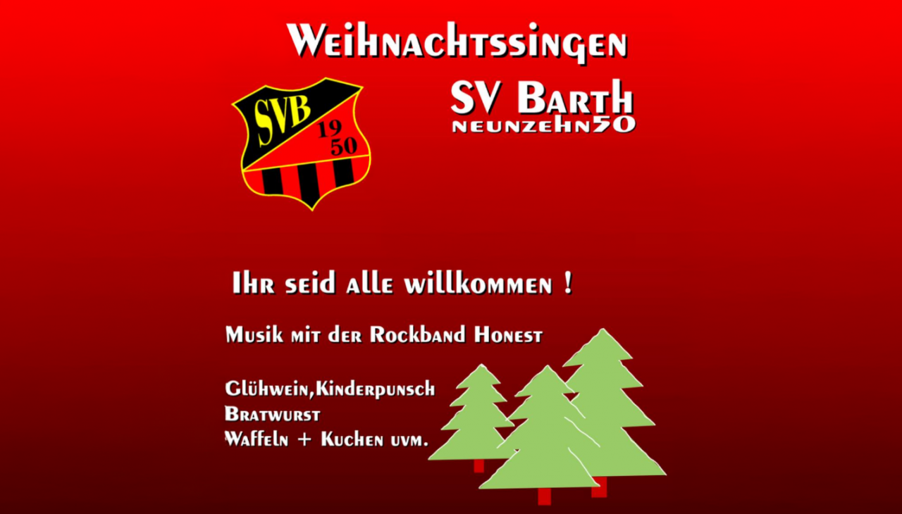 SV Barth Kerstliedjes zingen, © SV Barth 1950 e. V.