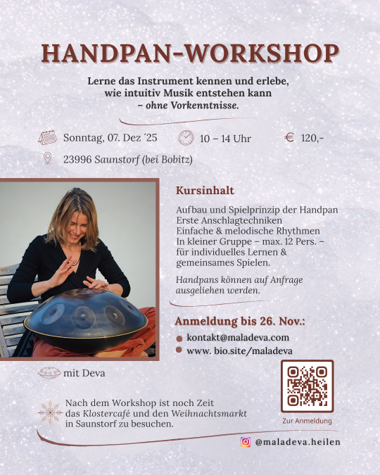 Workshop flyer, © Deva Parkin