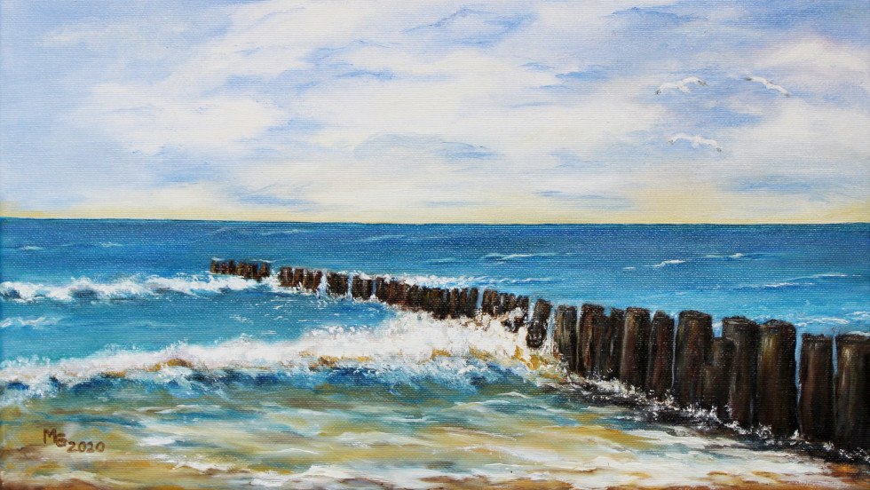 Buhnen, 2020, Öl auf Leinwand©Mariette Grützmacher, © Mariette Grützmacher Buhnen, 2020, Öl auf Leinwand©Mariette Grützmacher, © Mariette Grützmacher